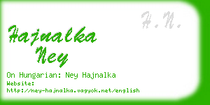 hajnalka ney business card